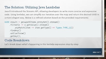 How to Use Java Lambdas to Iterate Over a Map of Lists and Return a Single Value