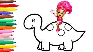 Colour a Cute Dinosaur with Penny Fun Colouring for Kids