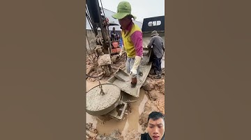Đổ bê tông cọc khoan nhồi#shorts #automobile