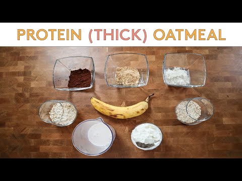 Healthy Thick Protein Oatmeal using Oat Bran  Anabolic Breakfast  Easy Oats for Weight loss