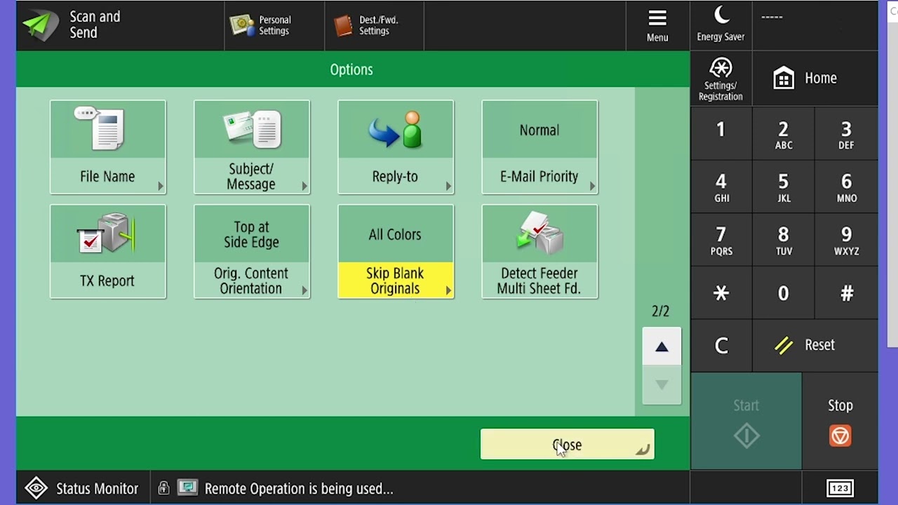 ImageRUNNER Advance DX Blank Page Removal - YouTube
