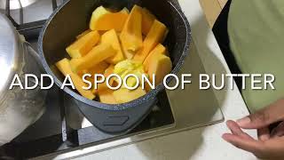 NEVER BOIL  BUTTERNUT IN WATER!