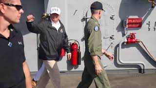 President Donald Trump visits Sailors and Marines aboard USS Kearsarge (LHD 3)