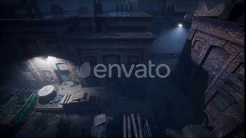 Aerial View of Old Factory | Motion Graphics - Envato elements