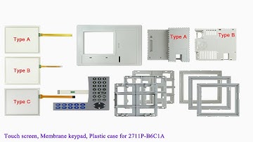 2711P-B6C1A Plastic Case, Touch Screen, Membrane Keypad for PanelView Plus 600