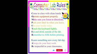 Computer Lab Rules #shorts