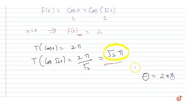JEE MAINS 2018 The number of values of x where the function `f(x)=cos x +cos (sqrt(2)x)` attains...