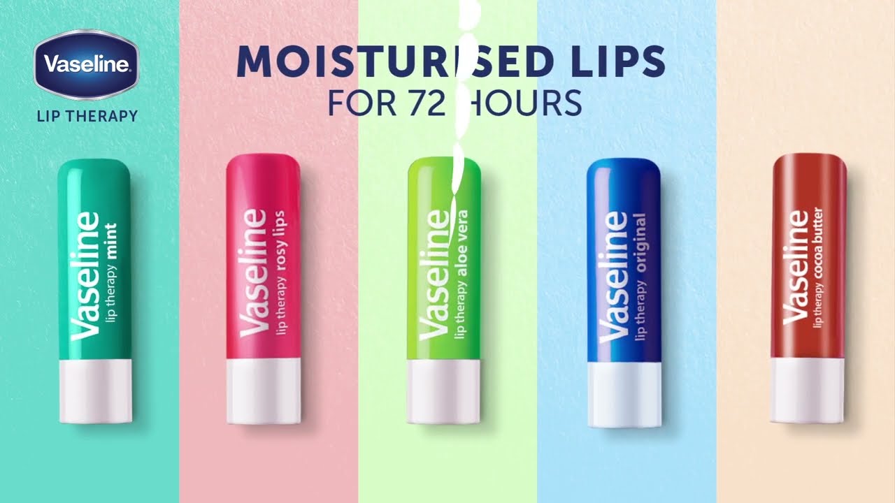 Enjoy moisturized lips for up to 72 hours with Vaseline Lip Therapy