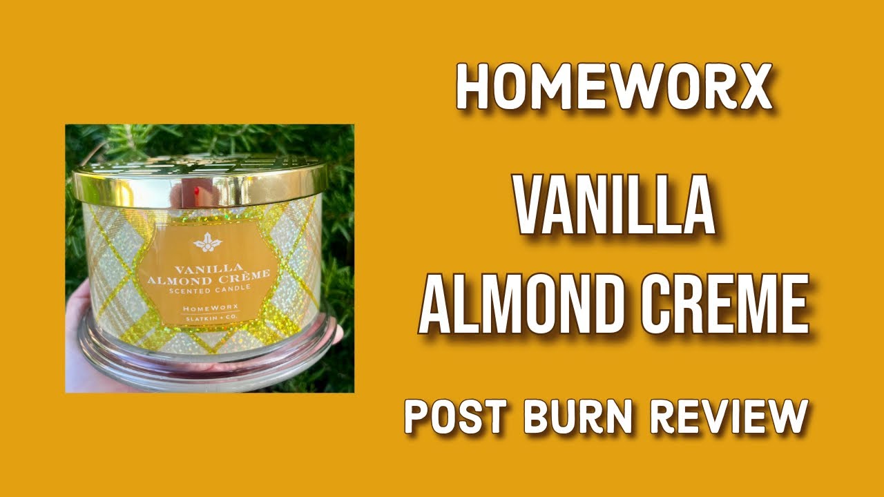 HOMEWORX Vanilla Almond Creme Post Burn Candle Review | QVC Christmas in July TSV | 6/28 12 AM EST