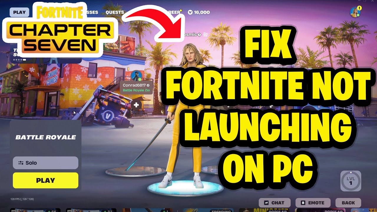 How To Fix Fortnite Not Launching On PC - Chapter 7 - YouTube