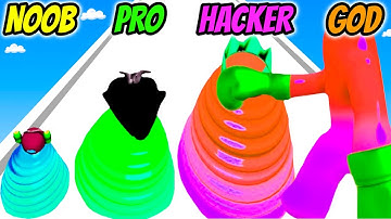 NOOB vs PRO vs HACKER vs GOD - Slimy Runner 3D