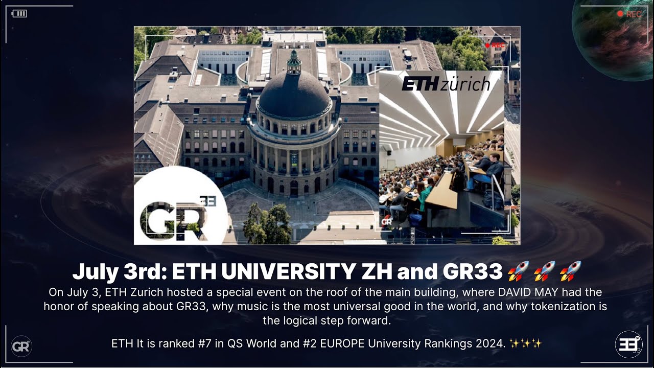 ETH UNIVERSITY ZH and GR33 🚀 🚀 🚀On July 3, ETH Zurich hosted a special ...
