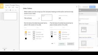 Docs to Slides import