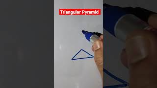 How to draw a Triangular Pyramid #Maths Shorts