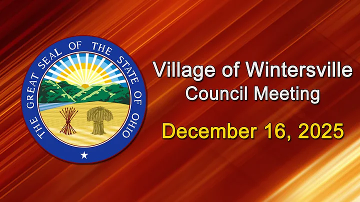 Village of Wintersville Council Meeting - December 16, 2025