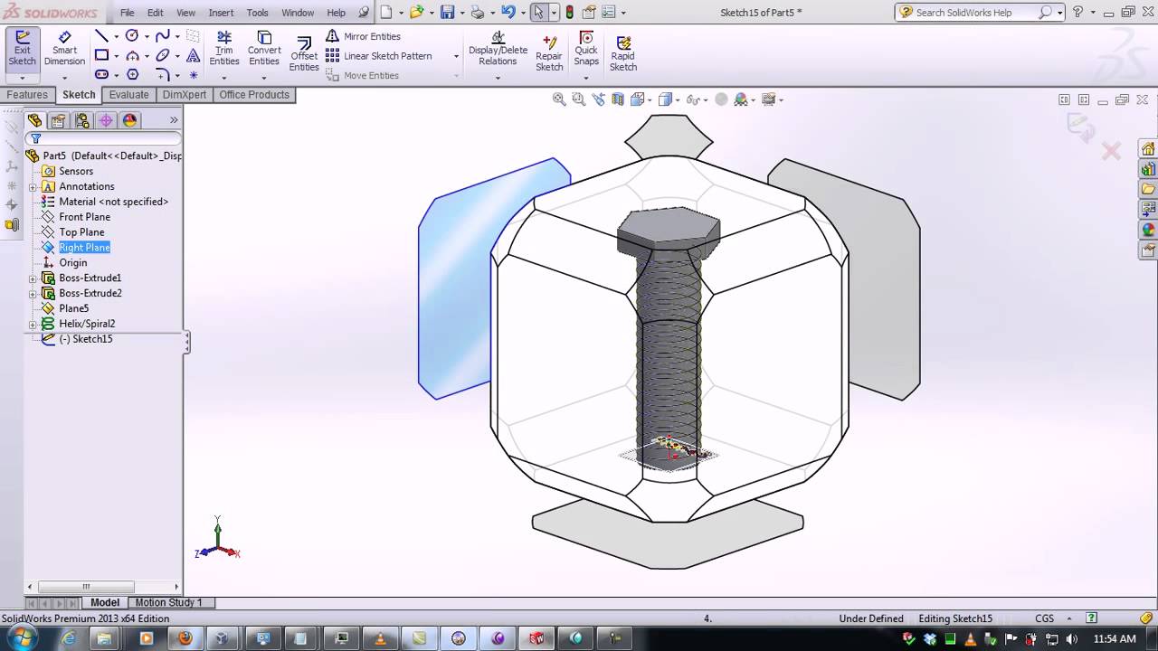 How to use Solidworks 2013 Thread - YouTube