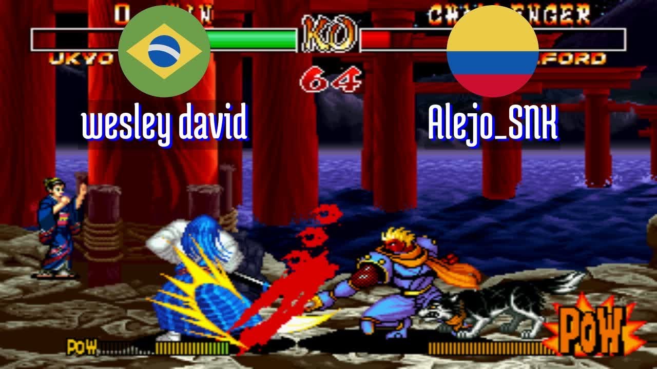 FT5 @samsho2: wesley david (BR) vs Alejo_SNK (CO) [Samurai Shodown II Fightcade] Mar 5