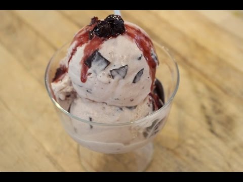 Sour Cherry & Chocolate Chunk Homemade Ice Cream