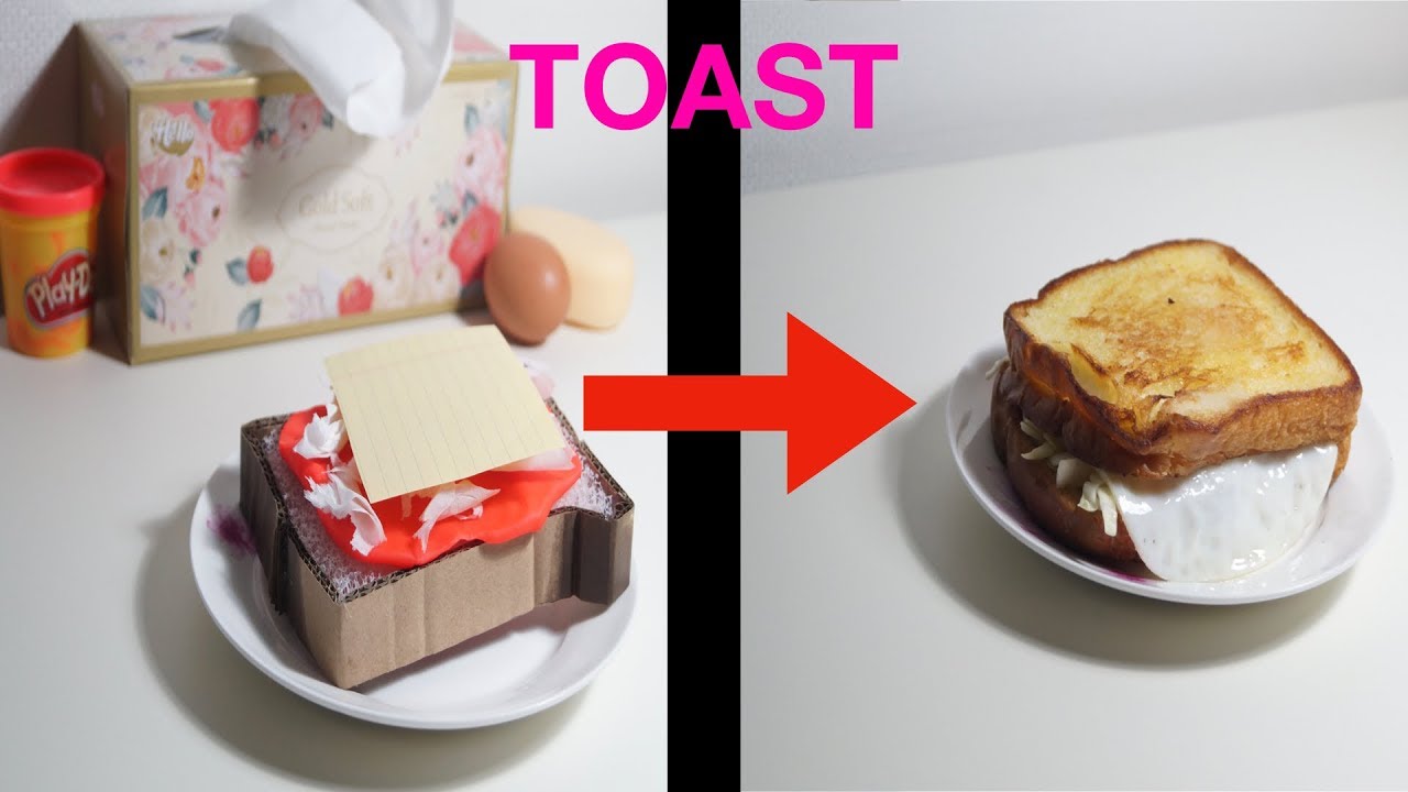[STOPMOTION] 토스트/toast 만들기! (feat.ASMR) - YouTube