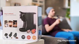testing multi capsule coffee machine + quarantine lunch at home | simple lifestyle vlog #13