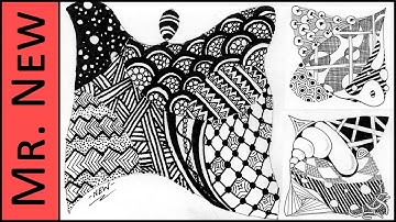How to Zendoodle a Tile - Step By Step Zentangle Tutorial