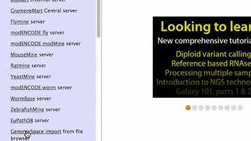 Importing data to Galaxy