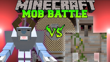 Iron Golem Vs. Snow Beast - Minecraft Mob Battles - Legendary Beasts Mod