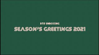 BTS Season's Greeting's 2021 UNBOXING