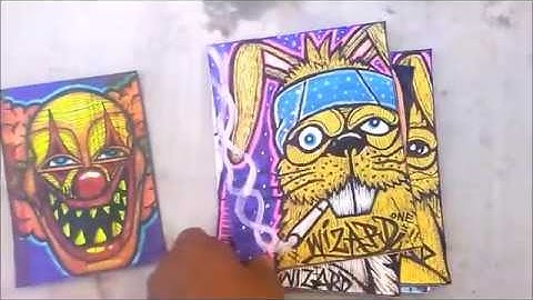 graffiti  stickers wizards  - Rabbit characters - Bunny