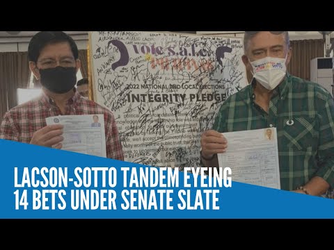 Lacson-Sotto tandem eyeing 14 bets under Senate slate