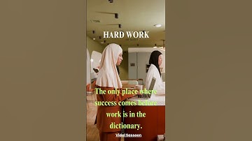 "In Pursuit of Success: The Importance of Hard Work with Vidal Sassoon" #shorts