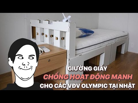 Giường giấy ngăn VĐV Olympic mây mưa tại Nhật Bản 