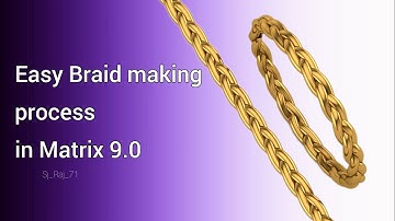 Easy Braid making process in Matrix 9.0 #matrix #jewelry #cad #tutorial