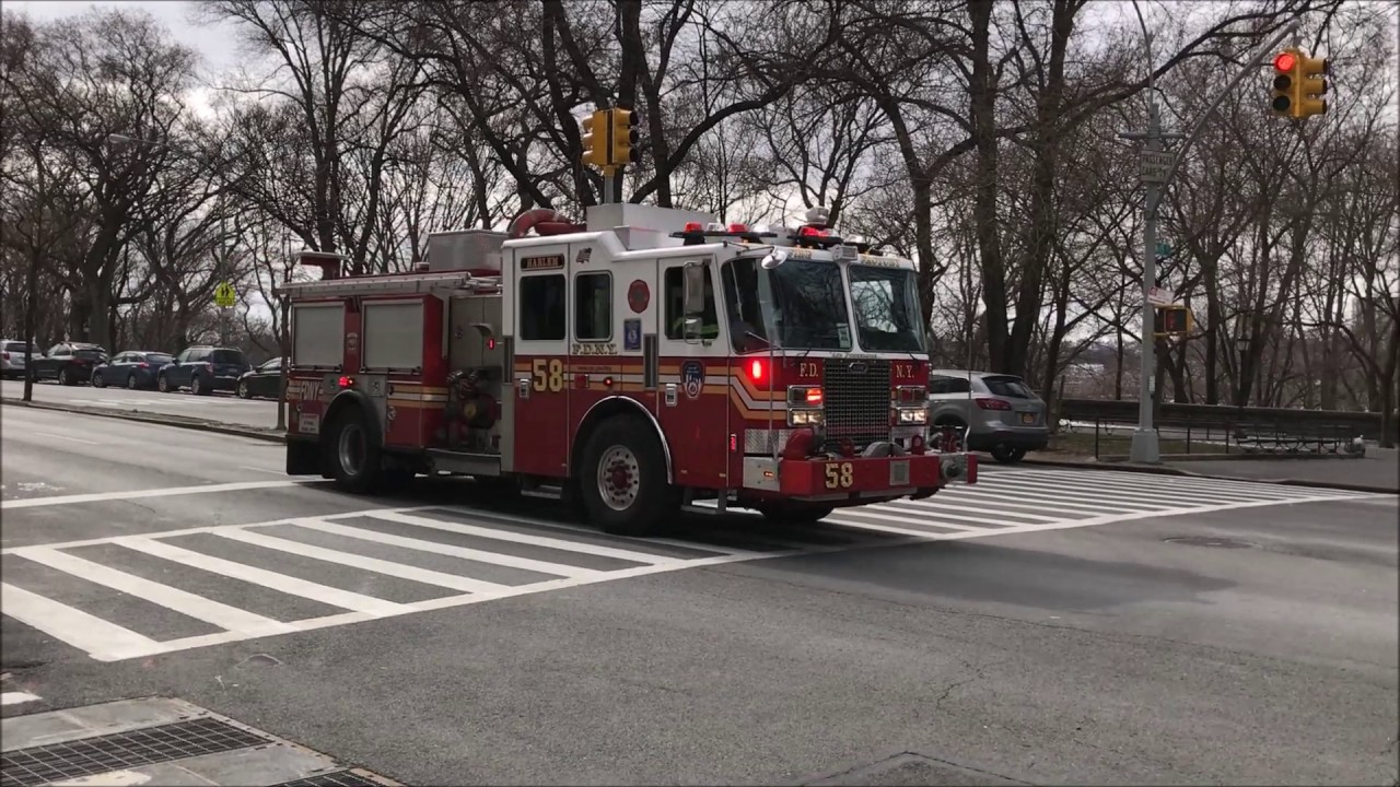 FDNY RESPONDING COMPILATION 60 FULL OF BLAZING SIRENS & LOUD AIR HORNS THROUGHOUT NEW YORK CITY.
