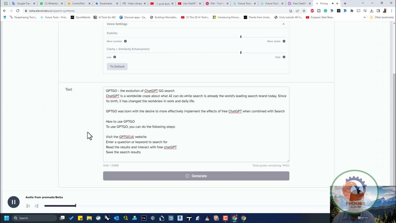 elevenlabs io تحويل الكلام الى صوت بالذكاء الاصطناعي YouTube