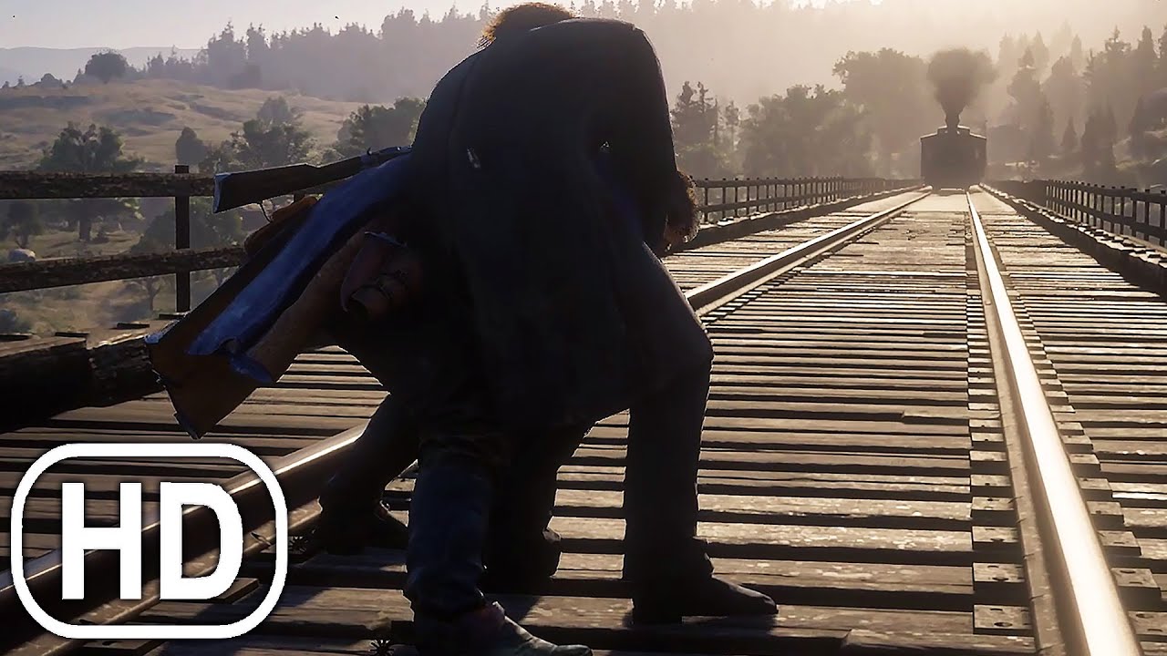 Red Dead Redemption 2 - Saving Swanson's life (foot stuck in train ...