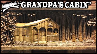 CABIN IN THE WOODS WOODCARVING - 'GRANDPA'S CABIN' - Relief Wood Carving My Grandpa's Hunting Cabin by Chiseled Outdoors Custom Carvings 28,468 views 3 years ago 12 minutes, 44 seconds