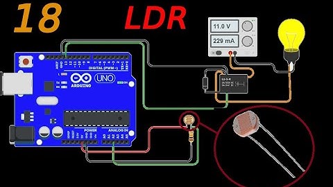 Sistema de luz automática de alto voltaje con ldr y Arduino Uno simulado con pocas líneas de código