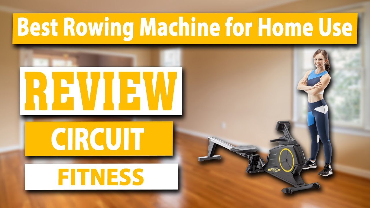 Circuit Fitness Deluxe Foldable Magnetic Rowing Machine with 8 Resistance Settings & Transport Wheels AMZ-986RW Renewed