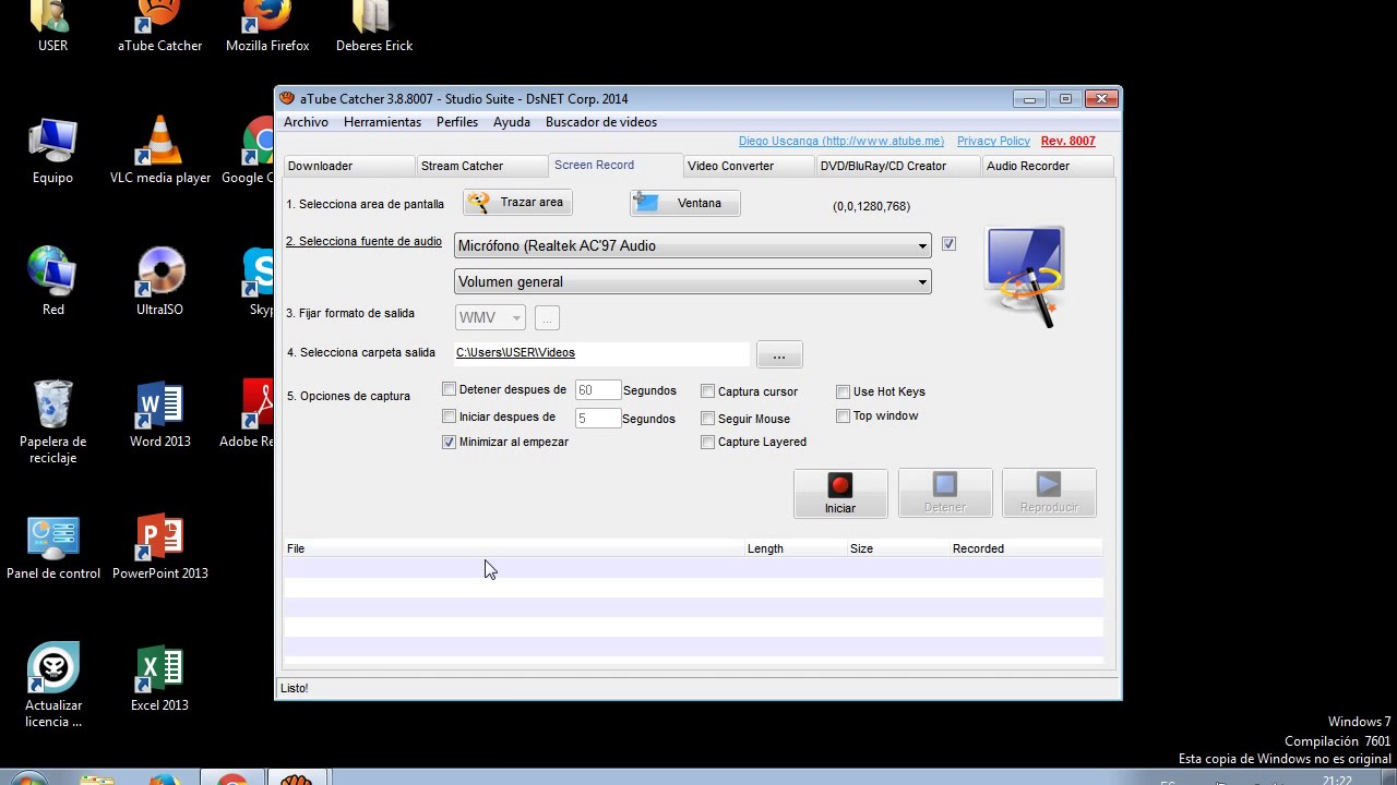 COMO GRABAR CON atube catcher YouTube COMO GRABAR CON atube catcher YouTube