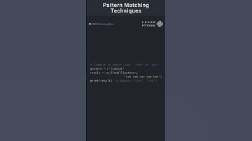 Pattern Matching Techniques in Python using Regular Expressions #programming #coding #python