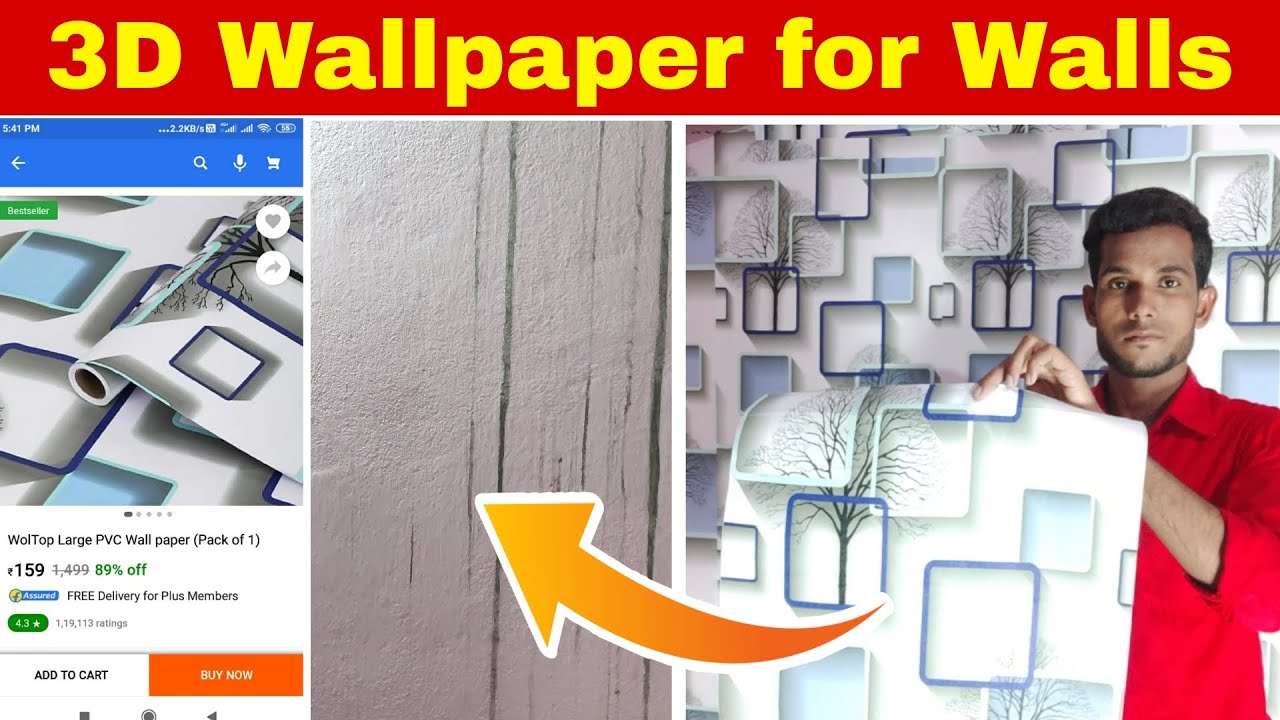 3D Wallpaper for Walls 3D wallpaper Deewar per Kaise set kare Hindi