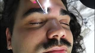 Soft tingly eyebrow tweezing as he sleeps.