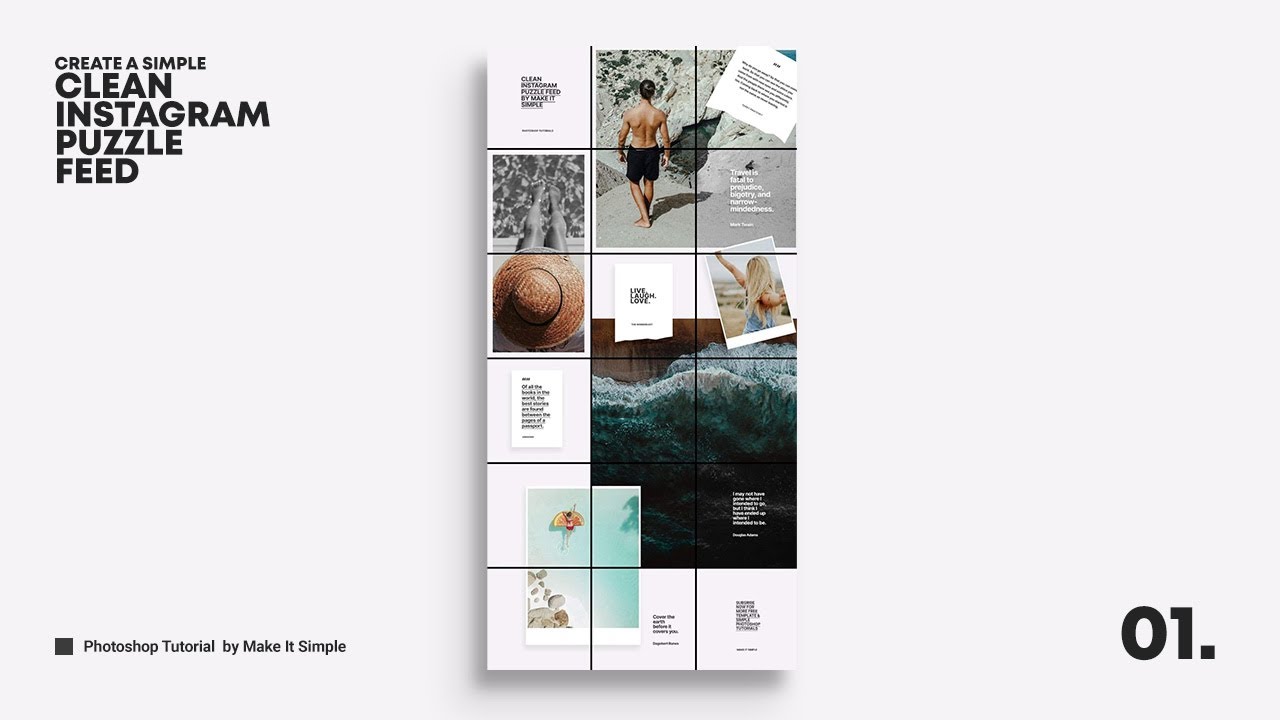 Photoshop Tutorial: Clean Instagram Puzzle Feed (FREE PSD TEMPLATE) -  YouTube