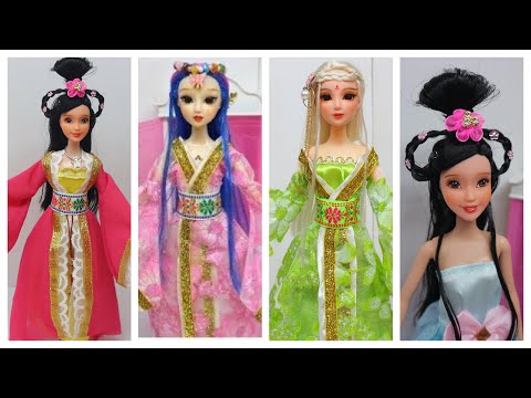 Doll Makeover Transformation 😱 Barbie Hairstyles and Clothes- Chinese Traditional Fairy Maiden Doll