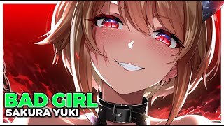 Nightcore - Bad Girl (Lyric Video) (Sakura Yuki)