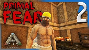 TEMPORARY BASE AND PREPARATIONS! | ARK: Pooping Evolved Modded Primal Fear Scorched Earth  E2