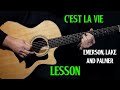 Capture de la vidéo How To Play "C'est La Vie" On Guitar By Emerson Lake & Palmer | Acoustic Guitar Lesson Tutorial