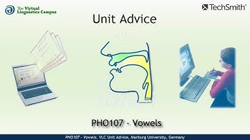 PHO107 - Unit Advice (Vowels)