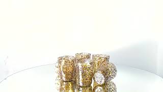 Murano Glassware Set Amber Colored - CANAREGGIO | YourMurano